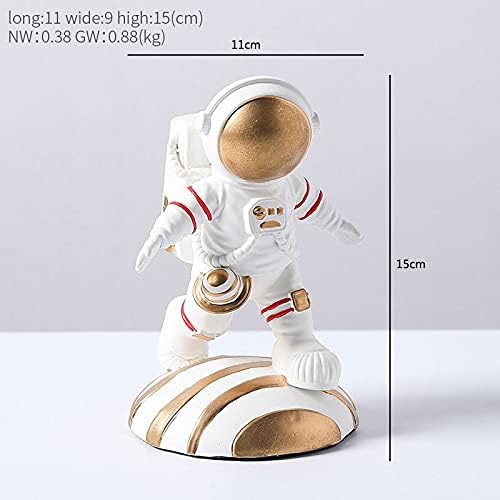 Yfqhdd עיצוב הבית המודרני מיני קישוט שולחן שולחן אסטרונאוט מתנה ליום הולדת פסלי ילדים פסלים של איש שולחן