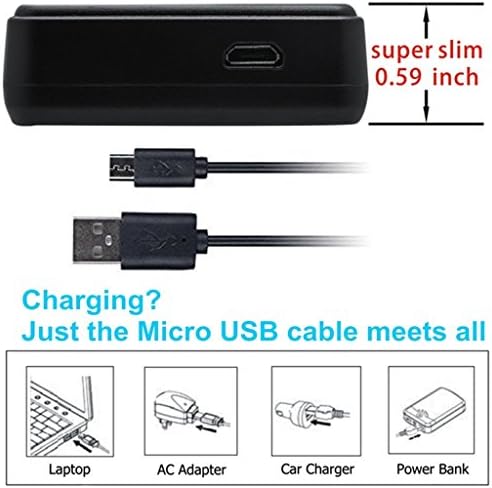 Kastar LCD Slim USB Charger Replacement for Panasonic DMW-BCM13 BCM13PP DMC-FT5 DMC-LZ40 DMC-TS5 TS6 DMC-TZ37
