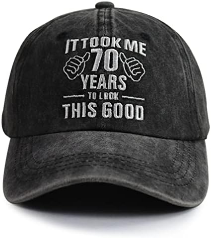 זה לקח לי 70 שנים כדי להיראות זה טוב כובע לנשים גברים, מצחיק מתכוונן רקמת 70 יום הולדת בייסבול כובע