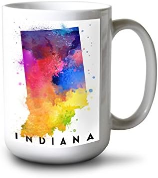 Lantern Press Indiana, מדינה מופשטת בצבעי מים