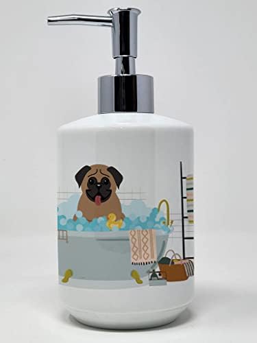 קרוליין של אוצרות דבק5702סבון חום פאג באמבטיה קרמיקה מתקן לסבון, יד מתקן לסבון משאבת בקבוקי אמבטיה