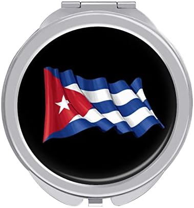 קובה דגל קומפקטי מראה כיס נסיעות איפור מראה קטן מתקפל נייד כף יד מראה
