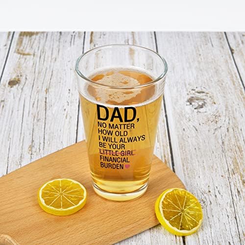 אבא מתנה-מצחיק אבא בירה זכוכית, אבא לא משנה בן כמה אני תמיד יהיה שלך נטל כלכלי בירה ליטר זכוכית, מתנת יום