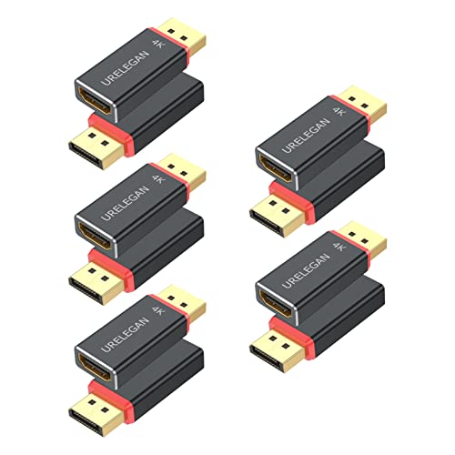 UreLegan DisplayPort למתאם HDMI 4K UHD 10 חבילה, יציאת תצוגה לממיר HDMI אלומיניום פגז תמיכה וידאו ושמע תואם למכשירי
