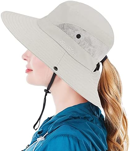 נשים קיץ שמש-כובע חיצוני הגנה דיג כובע רחב ברים מתקפל-חוף-דלי-כובע עם קוקו-חור