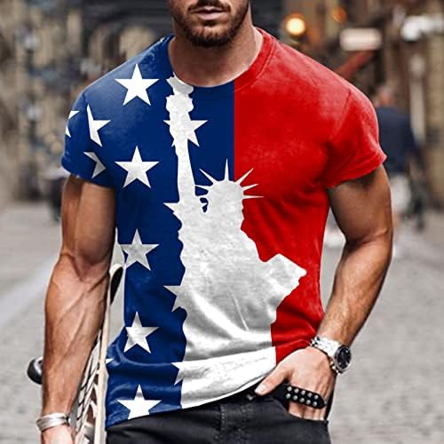 חולצות טריקו של שרוול קצר של UBST Mens Patriotic