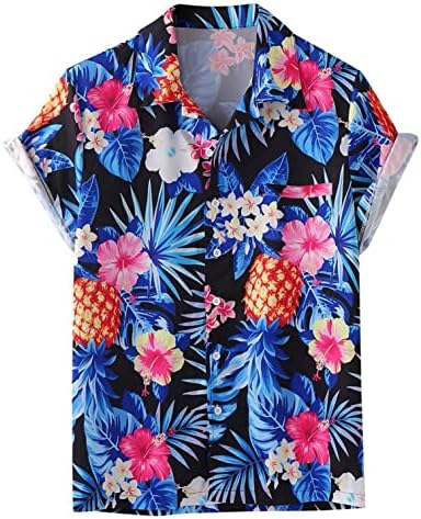 חולצה הוואי של NYYBW כפתור מזדמן כפתור מזדמן חולצות פרחים שרוול קצר חולצות אופנה חולצות חולצות חולצות