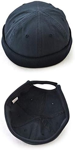 זגו יוניסקס גולגולת כובע סיילור כובע התגלגל שרוול רטרו חסר שולים כפת כובע