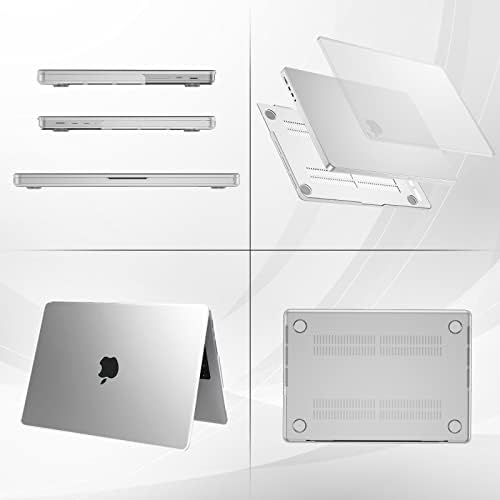 Procase עבור MacBook Pro 16 אינץ '2023 2022 2021 עם מזהה מגע, מארז מעטפת קשה עם כיסוי מקלדת עבור MacBook Pro 16