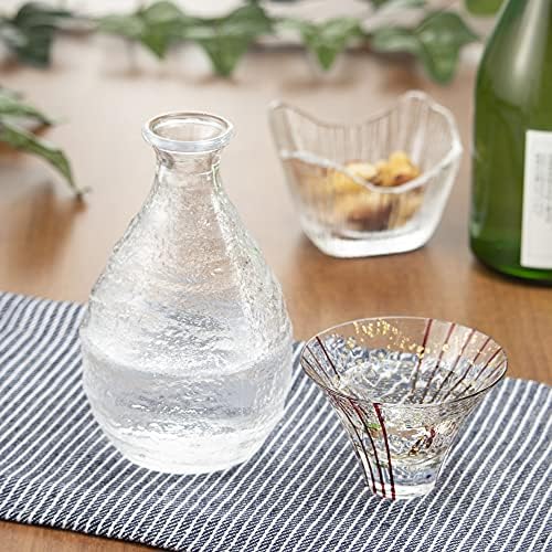 東洋 佐々 木 ガラス Toyo Sasaki Glass 10782 כוס סאקה יפנית, אדום, 2.7 פלורידה, כוס, זכוכית אדו, יאצ'יו כבשן