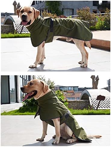 מעיל גשם של כלב - מעילי חורף אטומים למים מעיל חורף אטום רוח עם מעיל גשם של כלב חורפי קטיפה עם רצועת