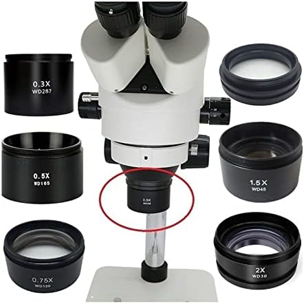 אביזרי מיקרוסקופ 0.5 איקס מיקרוסקופ מצורף למיקרוסקופ סטריאו זום קוטר חוט מ ' 48 איקס 0.75 0.3 איקס