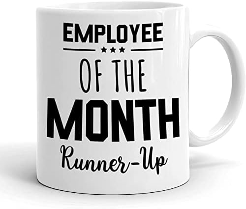 עובד החודש במקום השני-ספל עובד מצחיק-ספל קפה - ספל עובד השנה-מתנות לספלי קפה 11 עוז