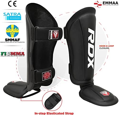 RDX כפפות אגרוף 12oz עם שומרי שוקי Kickboxing Premium Maya Hide עור למבוגרים כפפות אגרוף כבדות כפפות עם רפידות