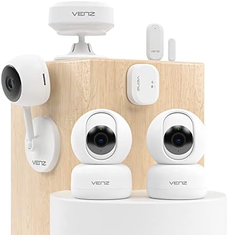 Venz 2PCs מצלמה מקורה + מערכת אבטחה ביתית