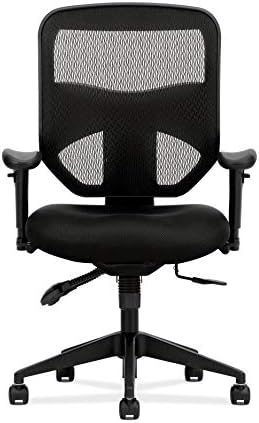 כיסא משימה גבוה בגב רשת בולט, עם החלקה על המושב וזרועות מתכווננות לגובה ורוחב, שליטה אסינכרונית, שחור