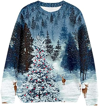 החג שמח חולצה נשים וגברים של חולצות חורף חג המולד הדפסת סווטשירט סוודר חולצות