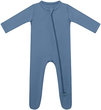 פיג ' מה עם רגל תינוק במבוק 2 כיווני רוכסן קדמי, גרבונים לישון ולשחק, 0-24 חודשים