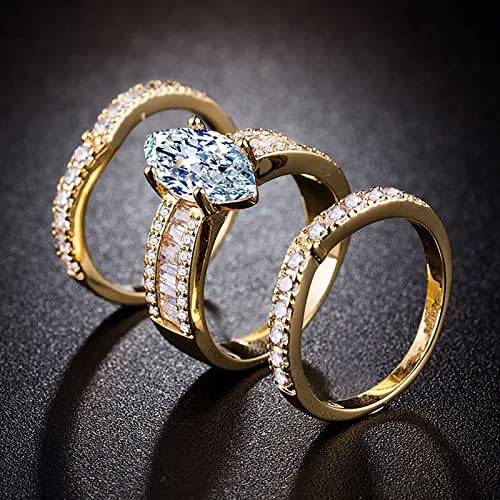 2023 תכשיטי טבעת חדשים מתנה משובצת מתנה לשלושה באחד הנשים הניתנות לניתוק יוקרה טבעת טבעת טבעות