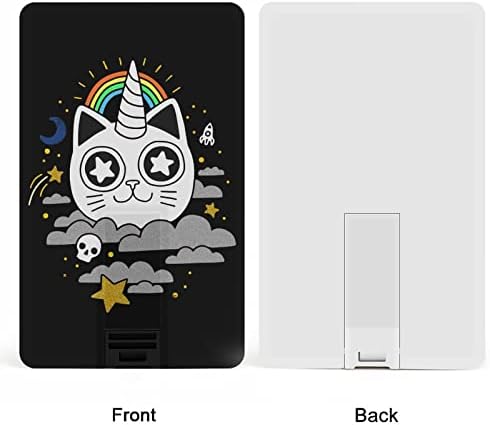 חתול חד קרן קשת גולגולת גולגולת USB כונן אשראי עיצוב כרטיסי ארהב