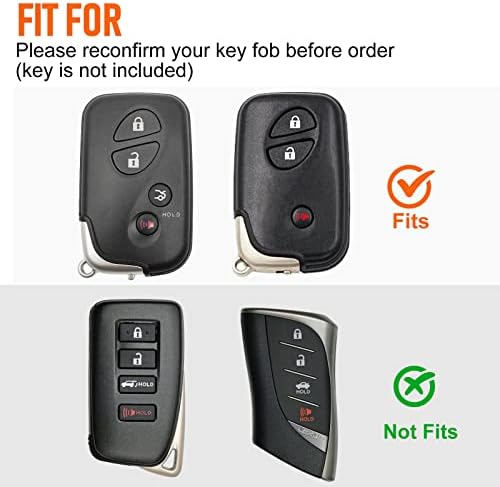 Toykee עבור Lexus Key FOB מכסה אביזרי מחזיק מפתחות לסונטה סנטה פה טוסון 4 לחצני, מארז TPU+D-Ting+שרשרת