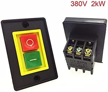 Scruby 5pcs קלט/פלט עצירה מתג התחלה AC 380V 2KW AC-3 START BUCHT מתג ON/כיבוי QCS1, אדום/ירוק