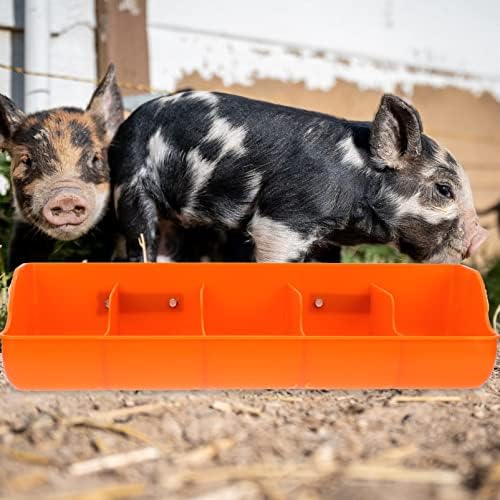 חזיר שוקת פלסטיק גדר מזין 5-תא להאכיל שוקת דלי נושא כלים מזון מתקן לבעלי חיים חיות משק האכלת כלי