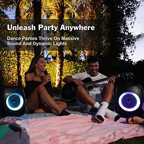 Doss Soundbox Touch Touch Bluetooth רמקולים חבורה של Partyboom Bluetooth - ורוד ושחור