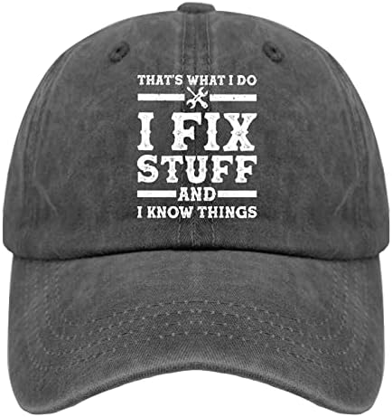 כובע זה מה שאני עושה אני מתקן דברים ואני יודע דברים כובעי בייסבול, כובע וינטג 'לנשים