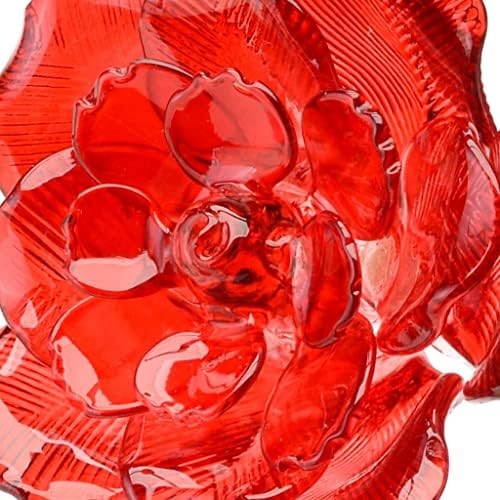 מתנות קריסטל ווטרפורד פלורולוגיה 14.5 זכוכית מפוסלת בצבע אדום ורד. ארוז בתיבת מתנה מצגת ווטרפורד