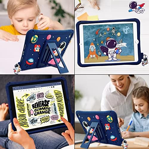 מארז Zoomall Kids לאייפד הדור ה -9/8/7, ipad 10.2 מארז, אגן זעזועים של סיליקון סיליקון סיליקון חמוד מארז מכסה