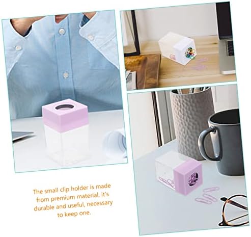 אבודם פין דלי צבעוני נייר קליפים קלסר מחזיק עבור שולחן ברור מיכל משרד קליפ מיכל שקוף מהדק תיבת