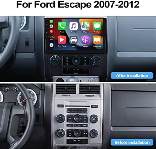 אנדרואיד 11 רכב רדיו עבור פורד בריחה 2007-2012, אלחוטי קרפליי אנדרואיד אוטומטי, 9 אינץ מגע מסך תמיכה