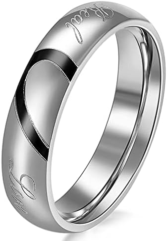 צורת הלב של אויאלמה מאהב 316 ליטר גברים נשים טבעת הבטחה אהבה אמיתית טבעות נישואין זוגיות-1 חתיכה-נשים-6.5-03959