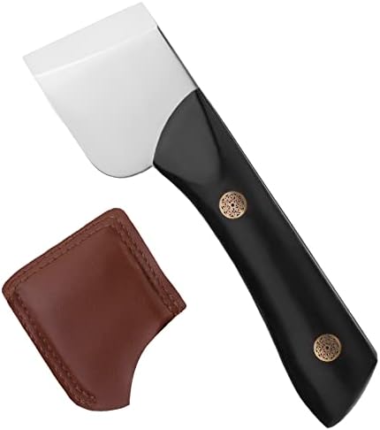 סכין עור סכין עור סכין סכין סכין סכין פוע סכין חיתוך זווית עגולה עם כיסוי סכין עור נוח ידית עץ