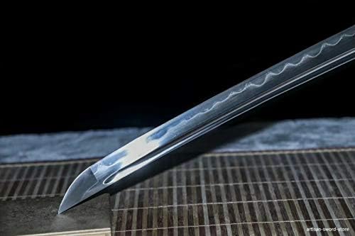 סכין GLW חימר מחוסמת מפלדה מקופלת יפנית סמוראים קטנה חרב מלא טאנג חריפה