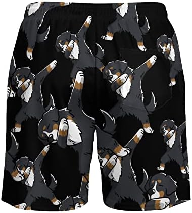 מספיג ברנזה הרי כלב גברים בגד ים עם דחיסת אוניית 2 ב 1 מהיר יבש חוף מכנסיים קצרים עם כיסים