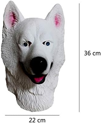 ABAODAMWHITE HUSKY DOG HEAD CICREIS
