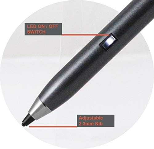 Broonel Grey Point Point Digital Active Stylus PEN תואם ל- Dell XPS 13-9380 מחשב נייד אולטרה-טין