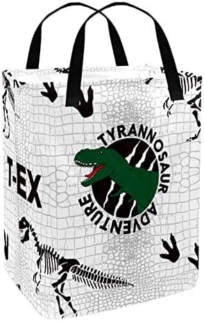 סלי כביסה עם ידיות מתקפל דינוזאור הדפסת סל אחסון למבוגרים ילדים נוער חדרי שינה אמבטיה בגדים מלוכלכים סדרן