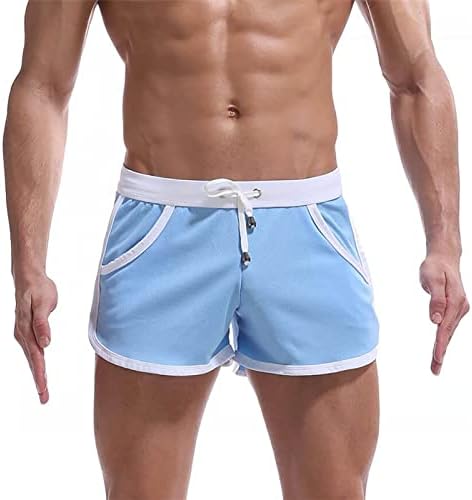 Bingyelh Men Stlectic Short Mens מצוידים מכנסיים קצרים פיתוח גוף חדר כושר אימון מפעיל מכנסי הרמה הדוקים של