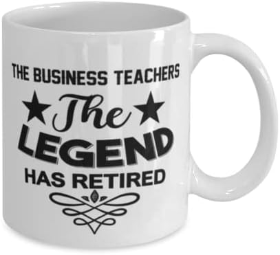 עסקים מורים ספל, האגדה יש בדימוס, חידוש ייחודי מתנת רעיונות עבור עסקים מורים, קפה ספל תה כוס לבן