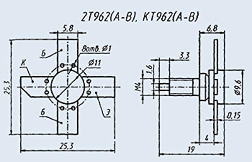 טרנזיסטור רוסיה סיליקון KT962A אנלוגי 2SC1334 USSR 1 PCS