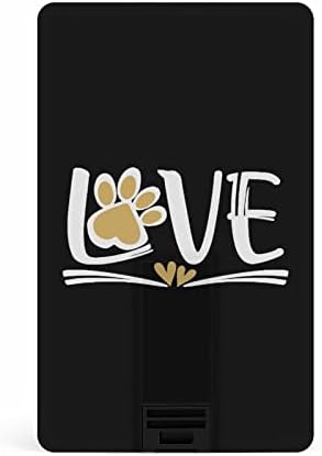 Love Dog Paw USB כונן פלאש עיצוב כרטיסי אשראי USB כונן פלאש כונן זיכרון מותאם אישית מקש 64 גרם