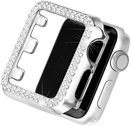 Secbolt 45 ממ Bling Metal Fand ו- Phumper Case תואמים לסדרת Apple Watch 7 45 ממ