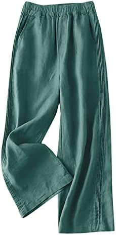Cokuera נשים טרנדיות מכנסיים יפים יפים ליידי רגל רחבה מאבד מכנסיים גבוהים אתלטי צבעוני מלא מכנסי