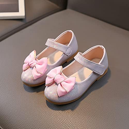 אופנה לילדים קיץ סנדלים בנות נעליים מזדמנות תחתון שטוח תחתון קל בצבע אחיד קשת נעלי שמלת ילדה קטנה