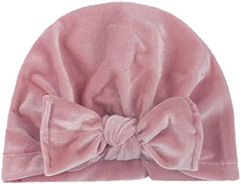 תינוק בנות ילדים קשר כובע קטיפה גומייה לשיער בגימור יילוד פעוט תינוקות טורבן ראש לעטוף כובע שיער