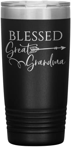 ברוך סבתא סבתא כוס - מתנת סבתא גדולה - 20 OZ מבודדת מפלדת אל חלד סבתא סבתא סגולה סגולה