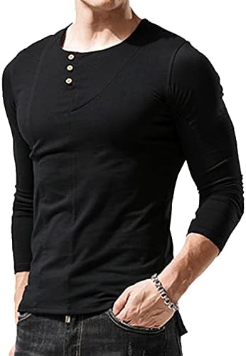 XZHDD סוודר צוואר מדומה לגברים, 2021 כותנה אלסטית כותנה אלסטית בצבע מוצק דק-כושר V דחיסת צוואר צוואר